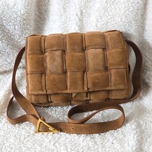 Authentic BOTTEGA VENETA CROSSBODY BAG IN SUEDE